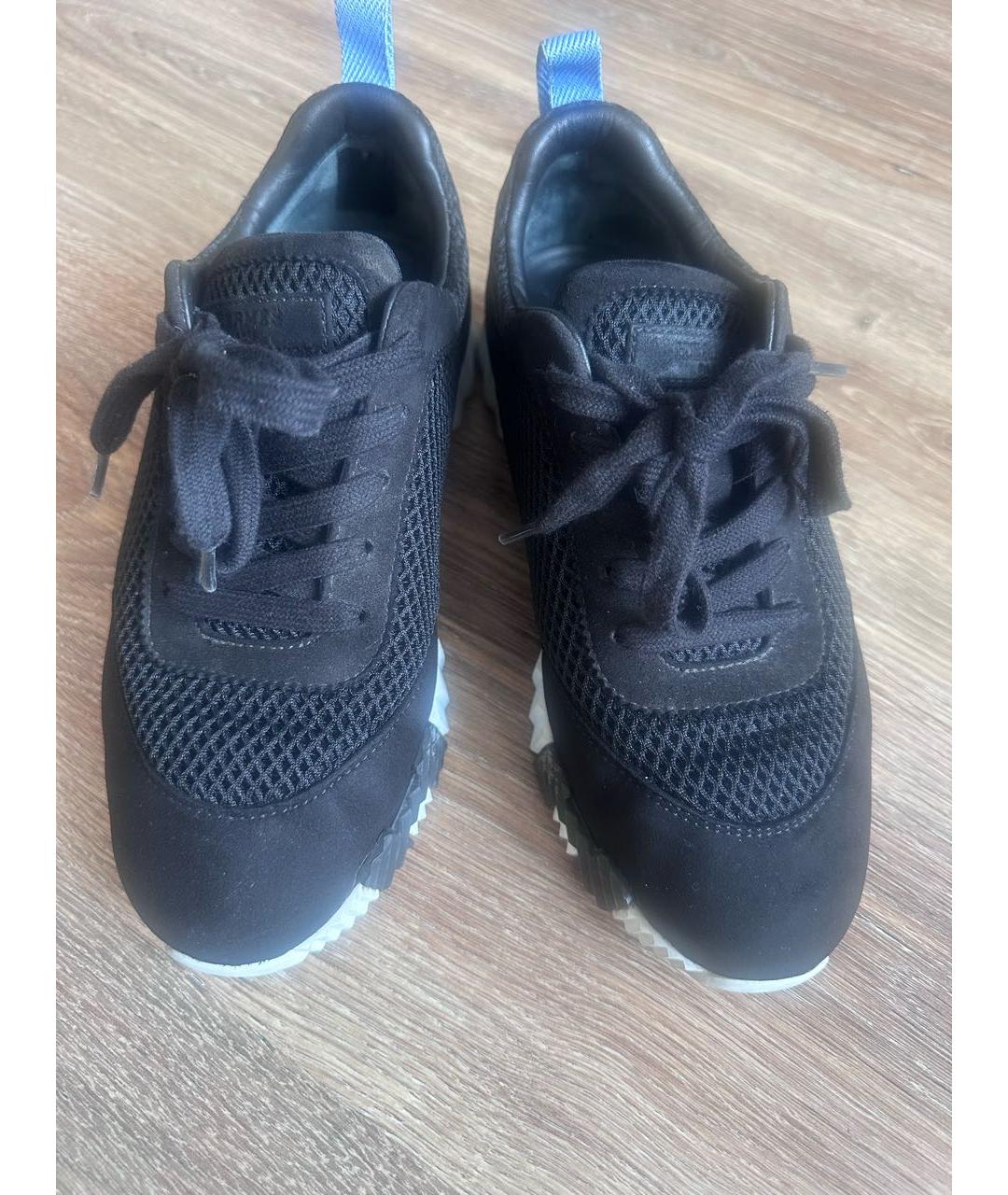 HERMES Черные кроссовки, фото 2