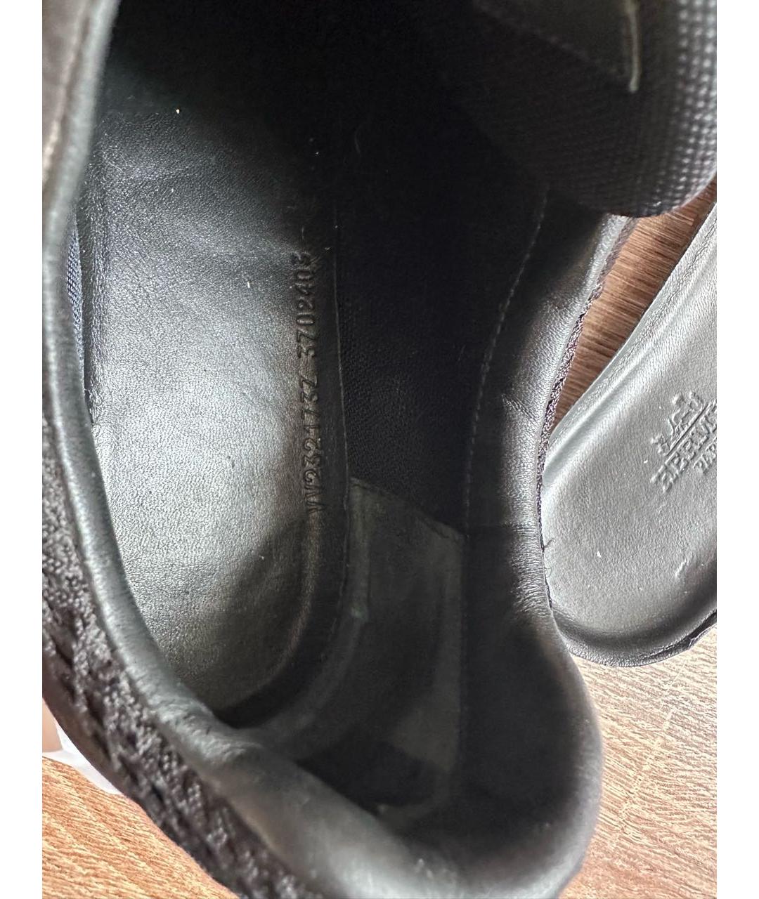 HERMES Черные кроссовки, фото 5