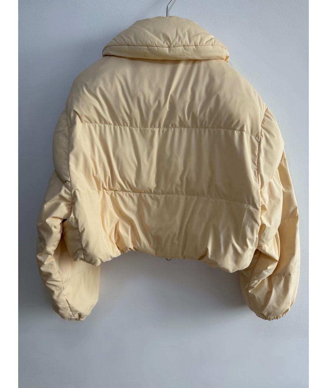 MIU MIU Желтый полиэстеровый пуховик, фото 2