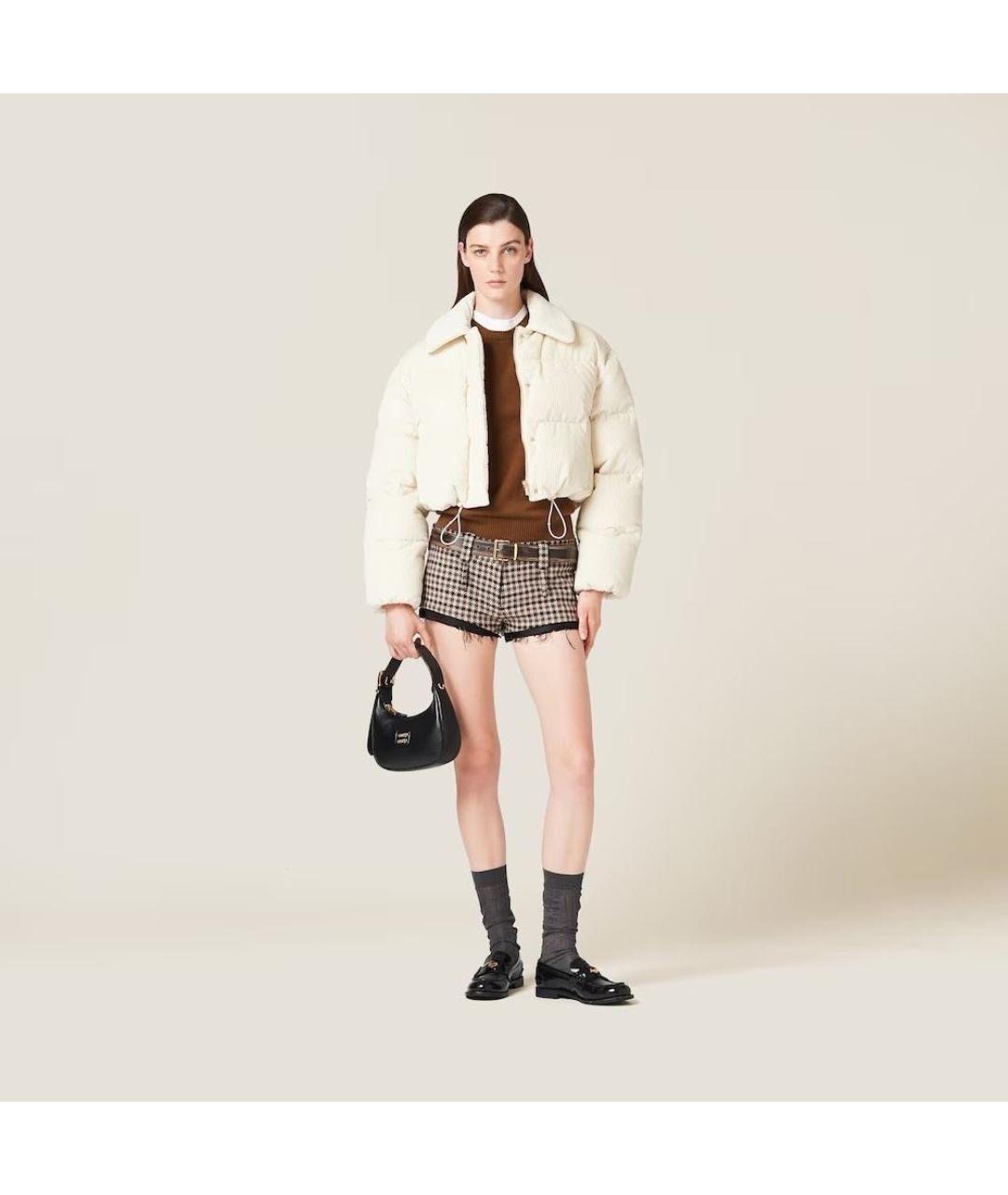 MIU MIU Желтый полиэстеровый пуховик, фото 5