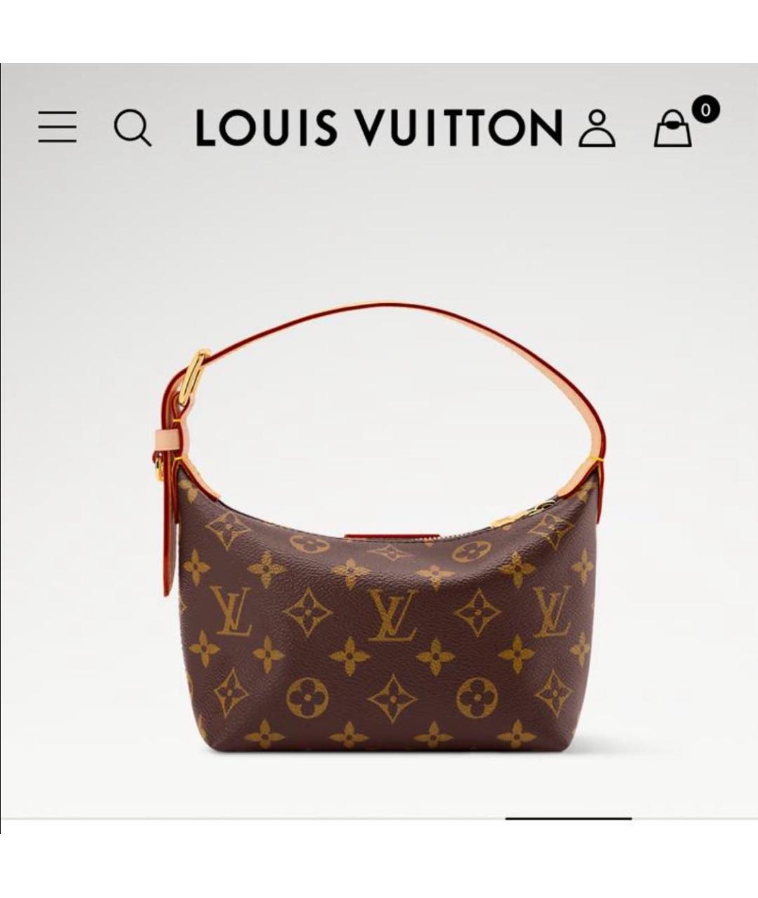 LOUIS VUITTON Коричневая сумка с короткими ручками, фото 6