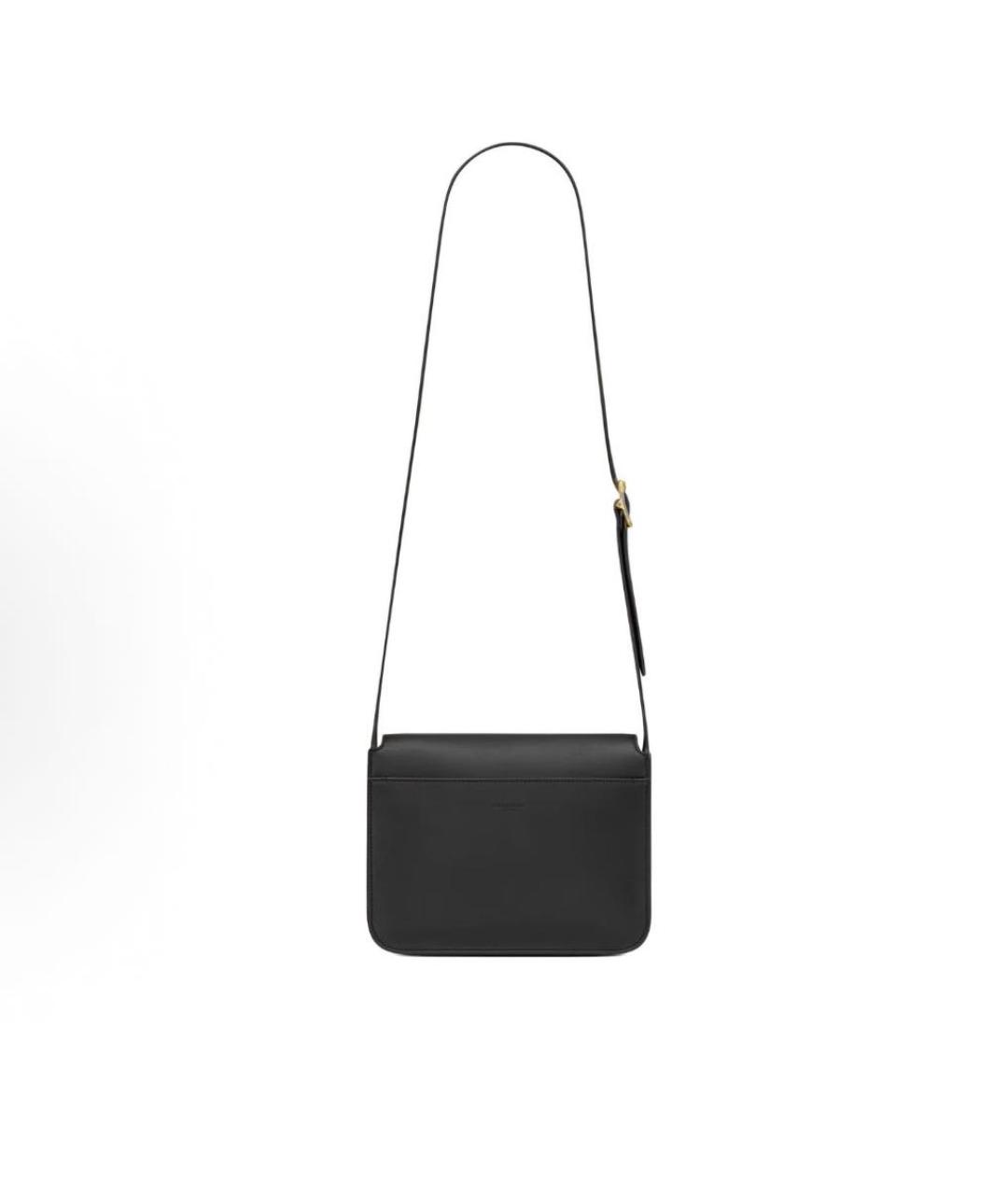 SAINT LAURENT Черная кожаная сумка через плечо, фото 3