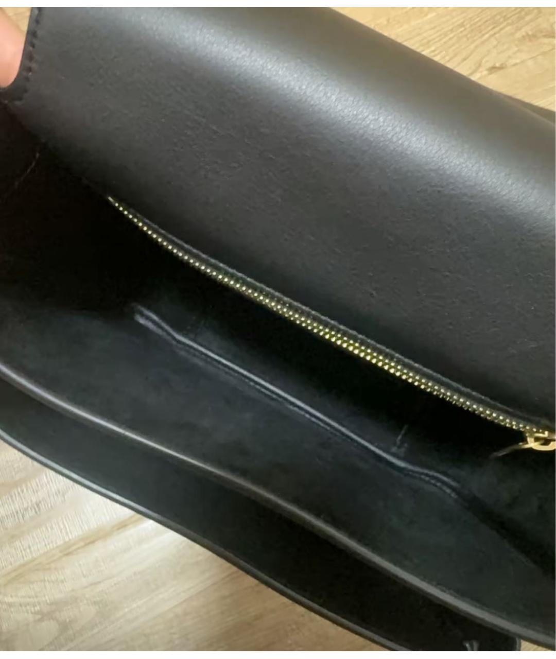 SAINT LAURENT Черная кожаная сумка через плечо, фото 7