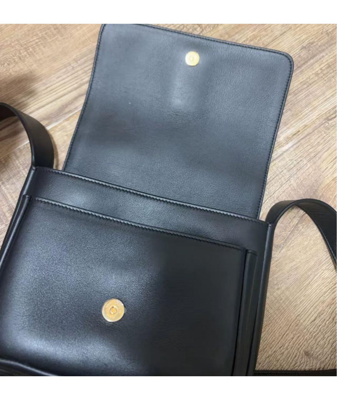 SAINT LAURENT Черная кожаная сумка через плечо, фото 8