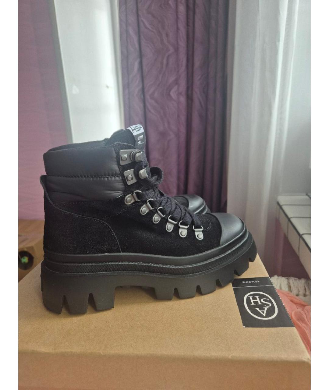 ASH Черные кожаные ботинки, фото 10