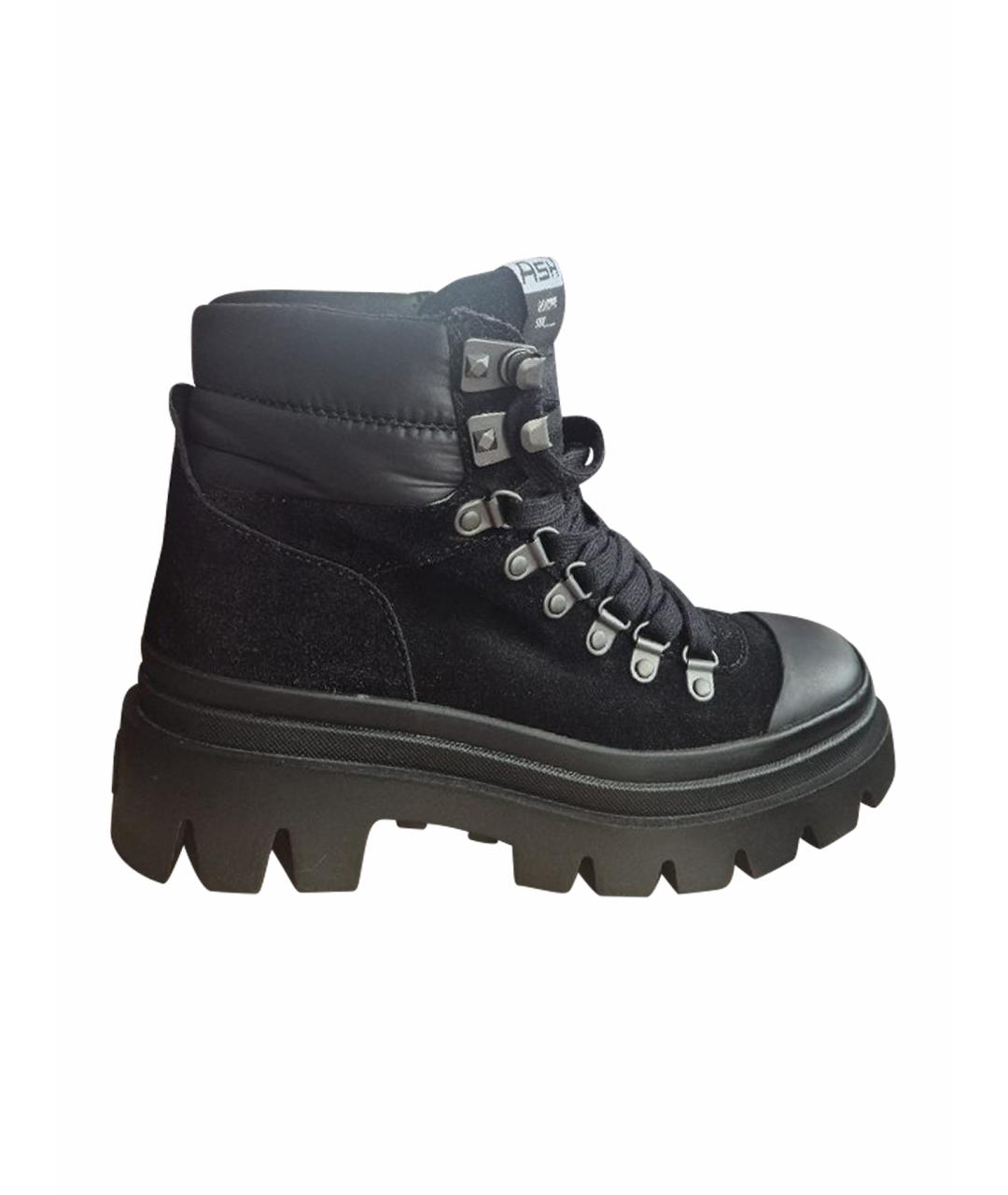 ASH Черные кожаные ботинки, фото 11