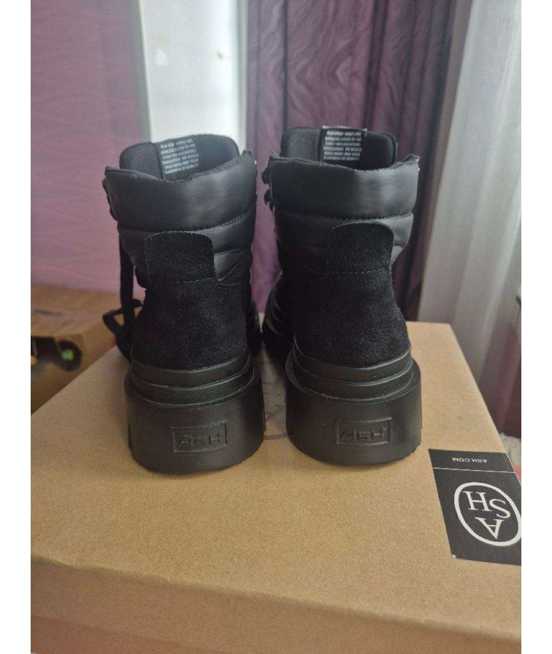 ASH Черные кожаные ботинки, фото 4