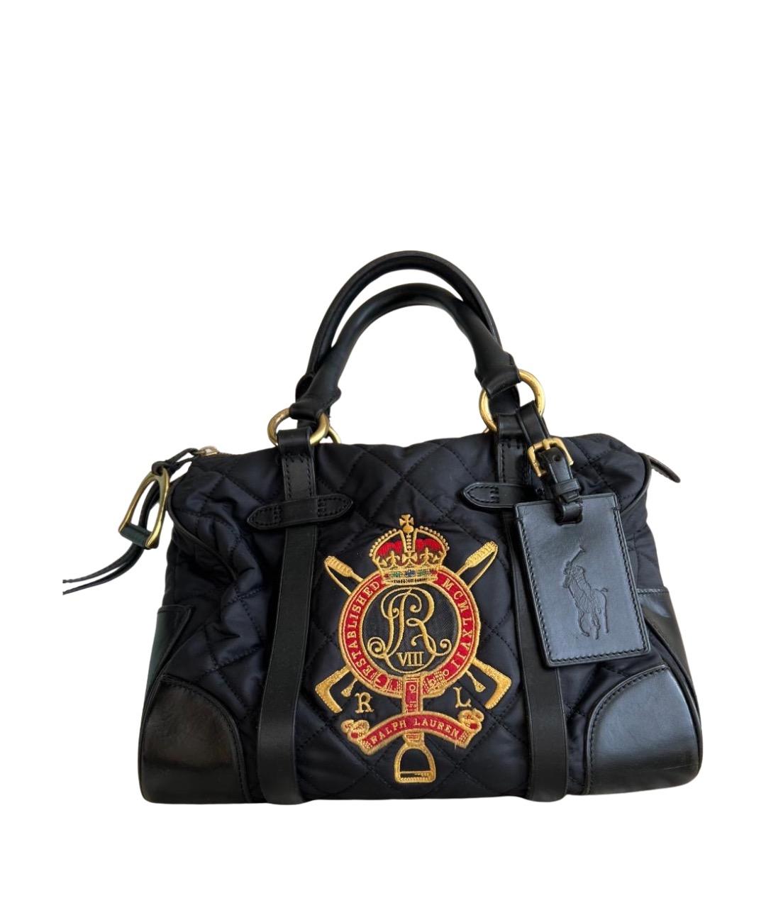 RALPH LAUREN Черная сумка с короткими ручками, фото 1