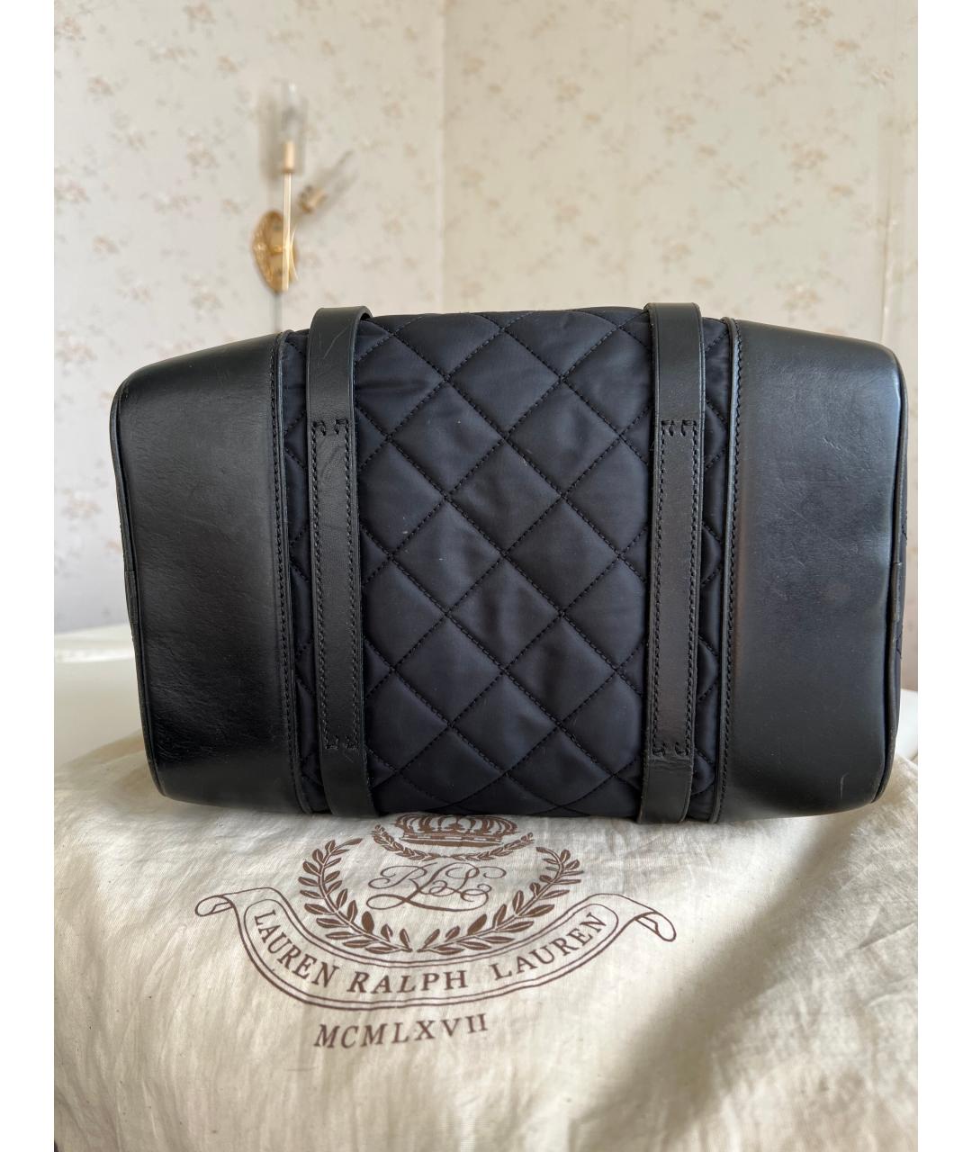 RALPH LAUREN Черная сумка с короткими ручками, фото 4