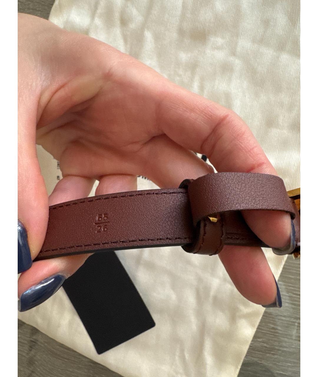 FENDI Коричневый кожаный ремень, фото 6