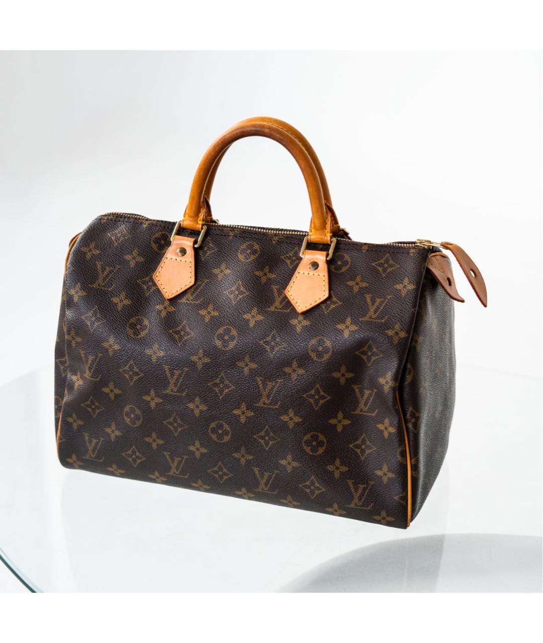 LOUIS VUITTON Коричневая сумка с короткими ручками, фото 6