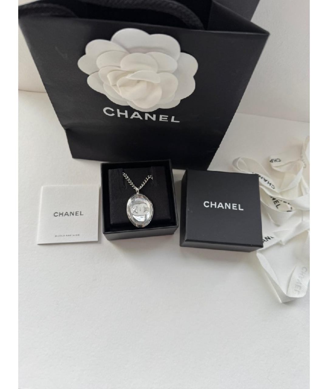 CHANEL Серебрянный металлический кулон, фото 5