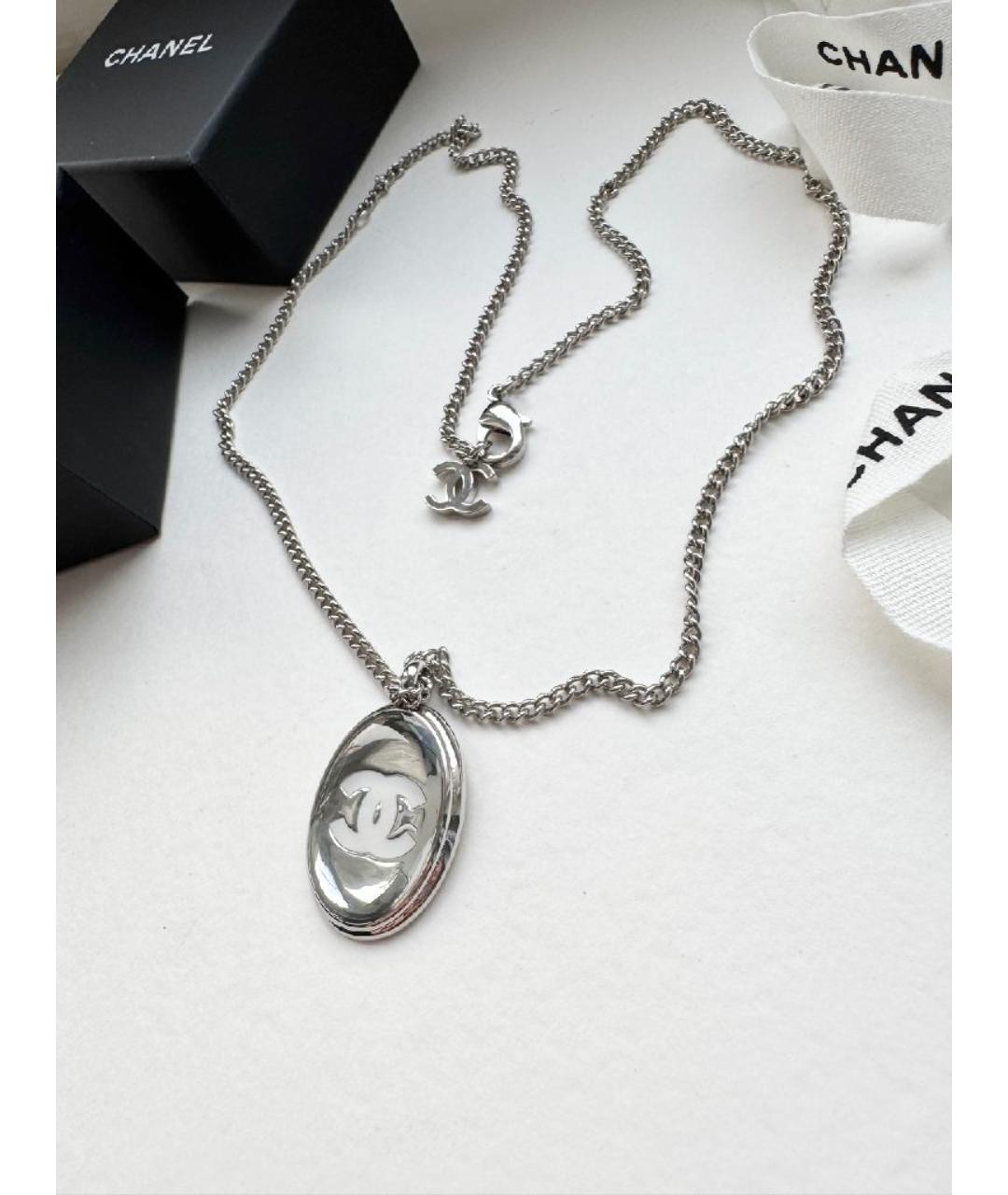 CHANEL Серебрянный металлический кулон, фото 3