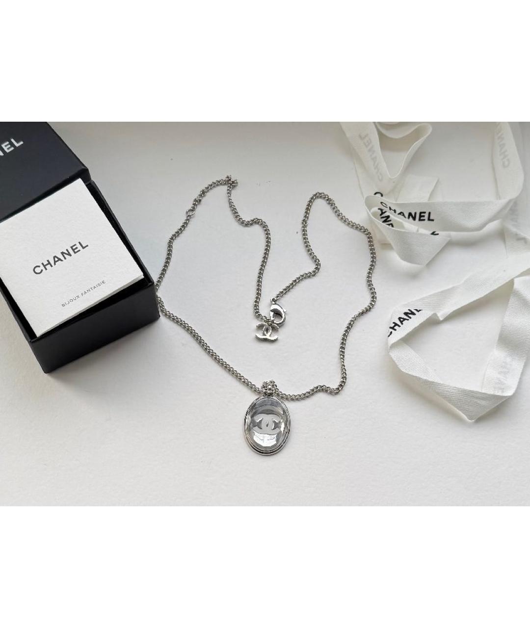 CHANEL Серебрянный металлический кулон, фото 4