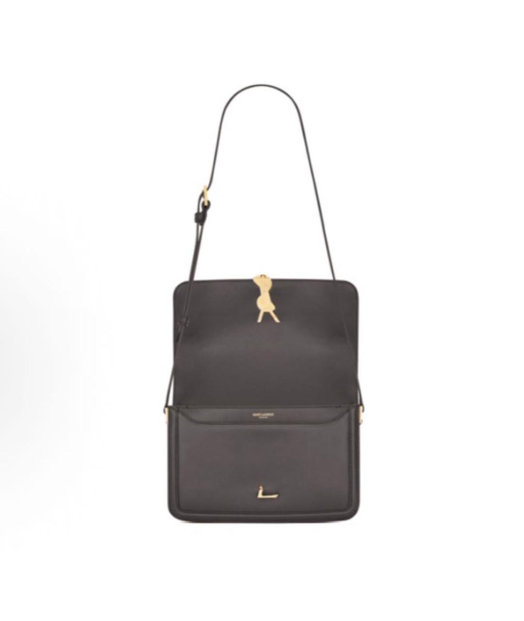 SAINT LAURENT Серая кожаная сумка через плечо, фото 5