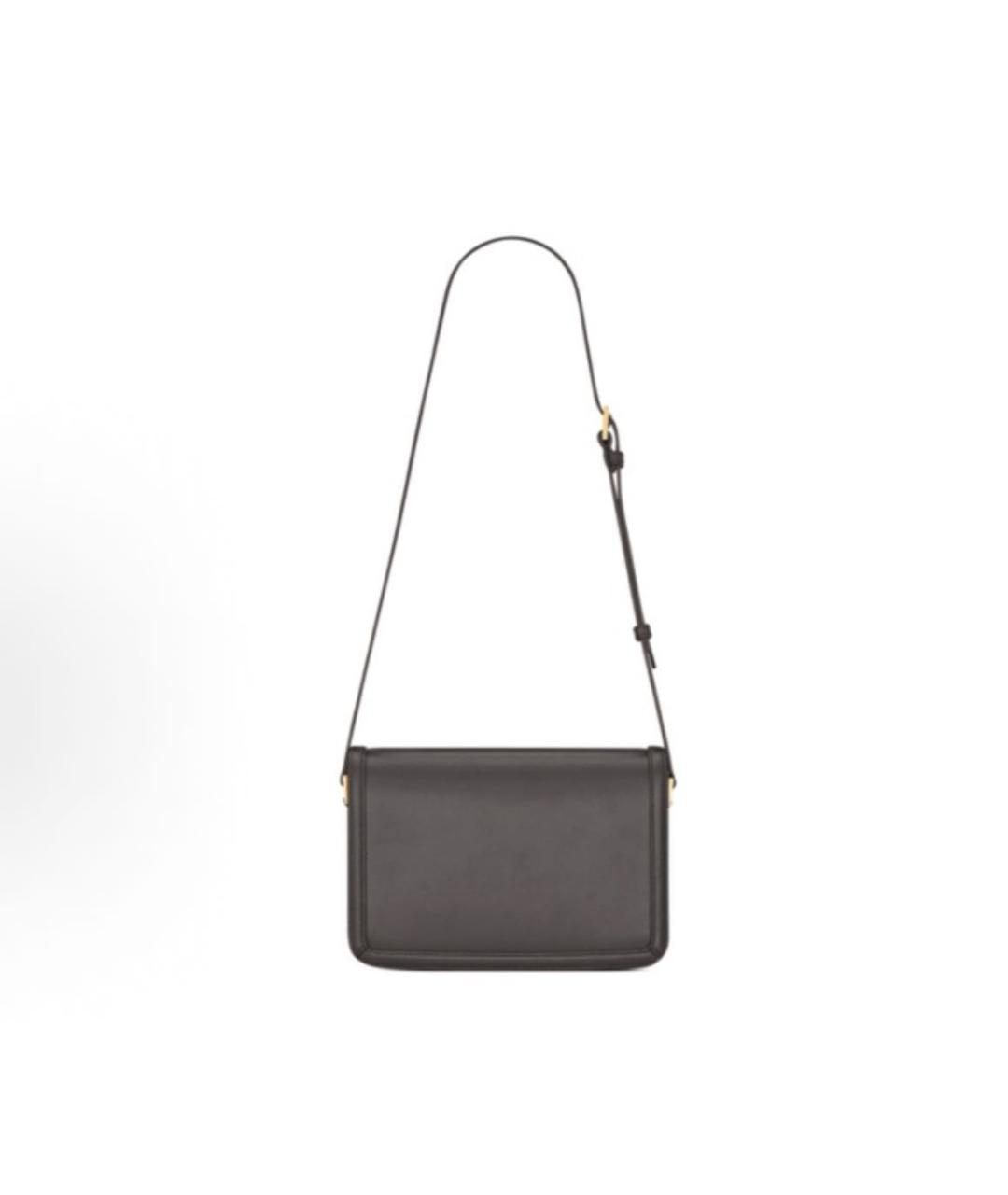 SAINT LAURENT Серая кожаная сумка через плечо, фото 3