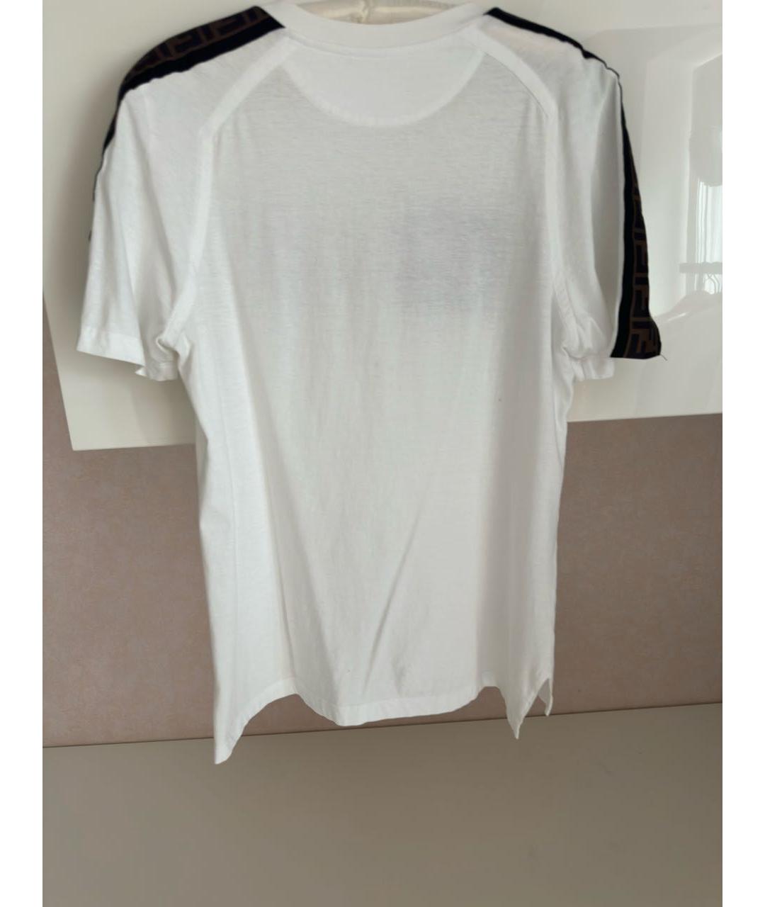 FENDI Белая хлопковая футболка, фото 4