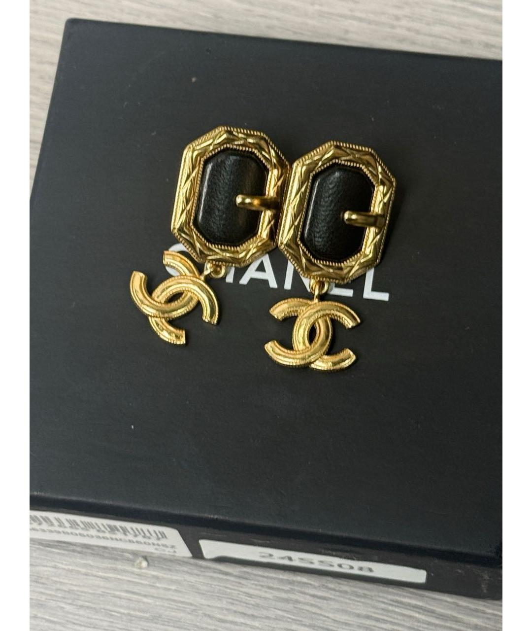 CHANEL Золотые серьги, фото 4