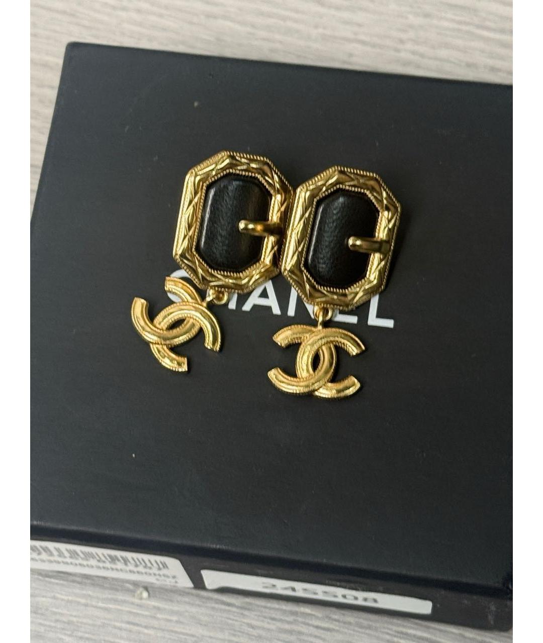 CHANEL Золотые серьги, фото 2