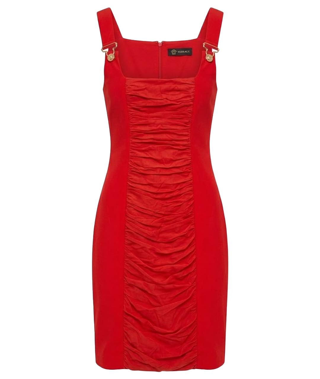 VERSACE Красное хлопковое платье, фото 1