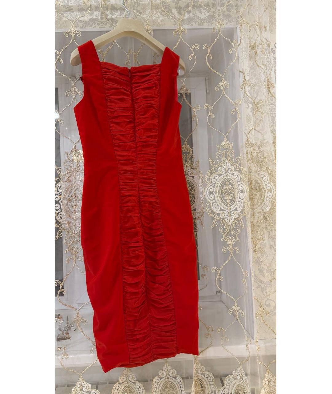 VERSACE Красное хлопковое платье, фото 2