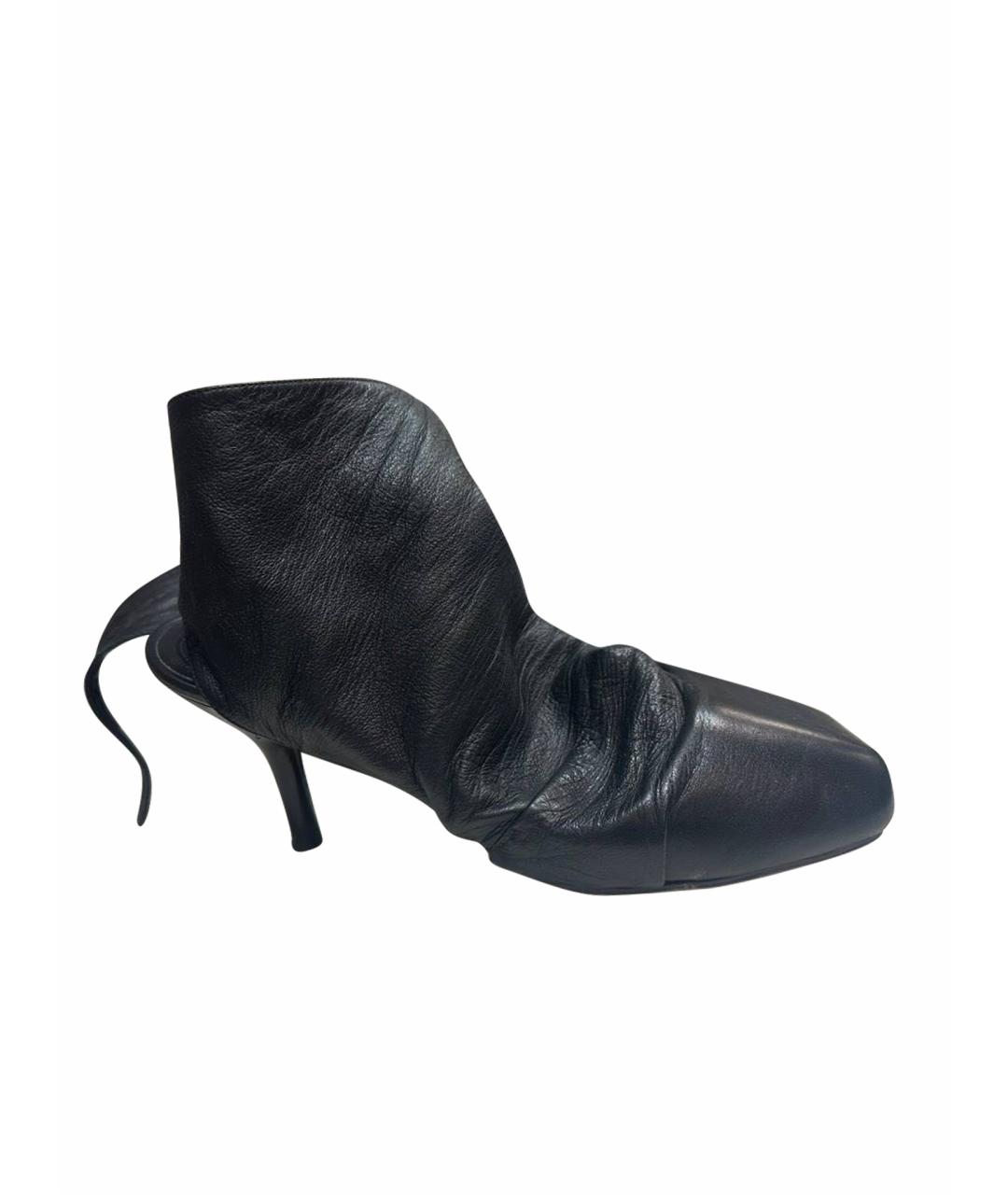 CELINE Черные кожаные босоножки, фото 1