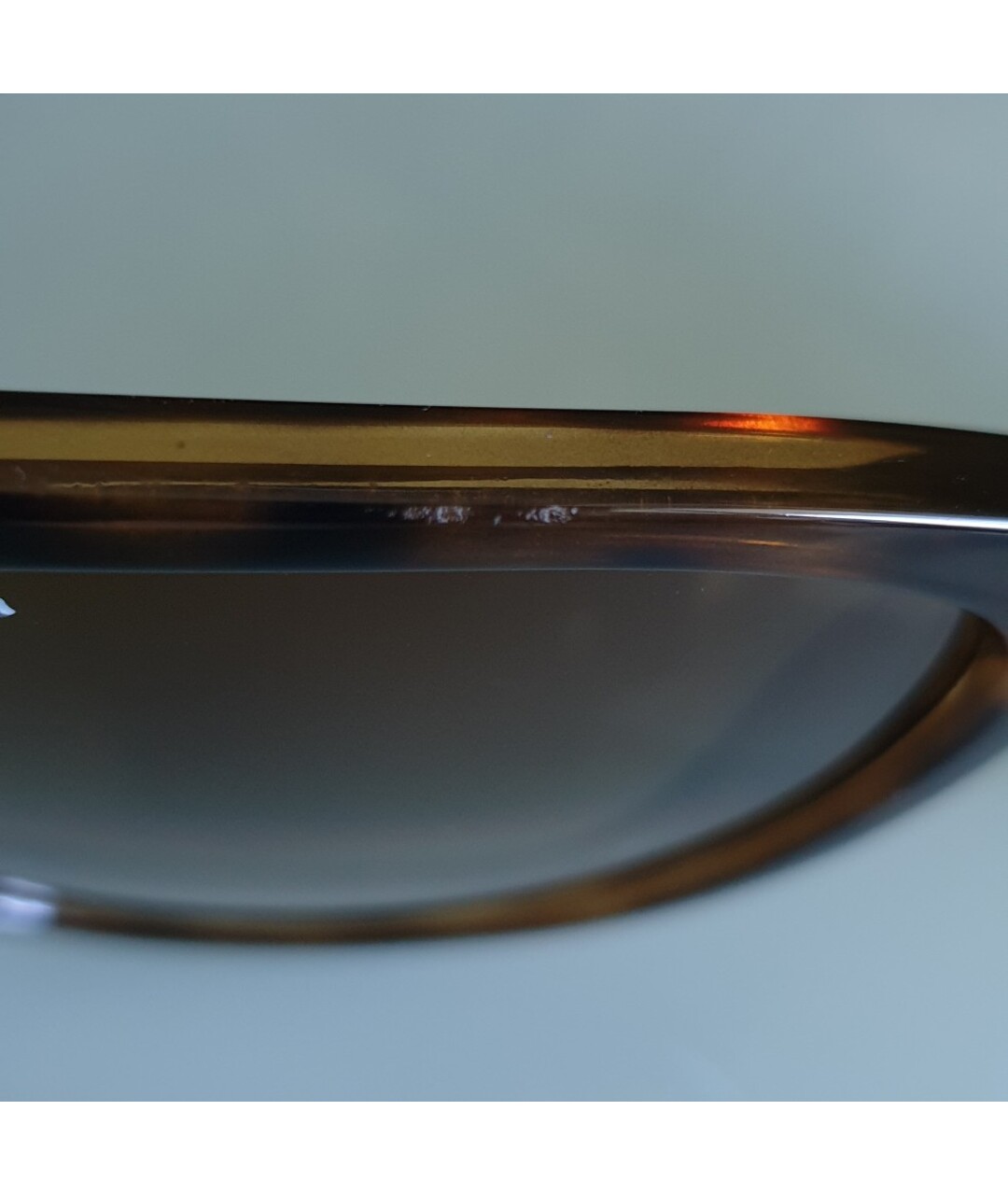 RAY BAN Коричневые пластиковые солнцезащитные очки, фото 8