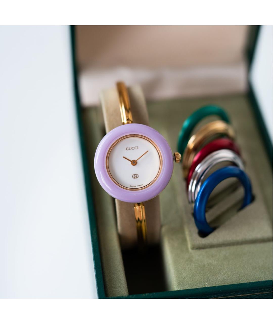 GUCCI Золотые позолоченные часы, фото 3