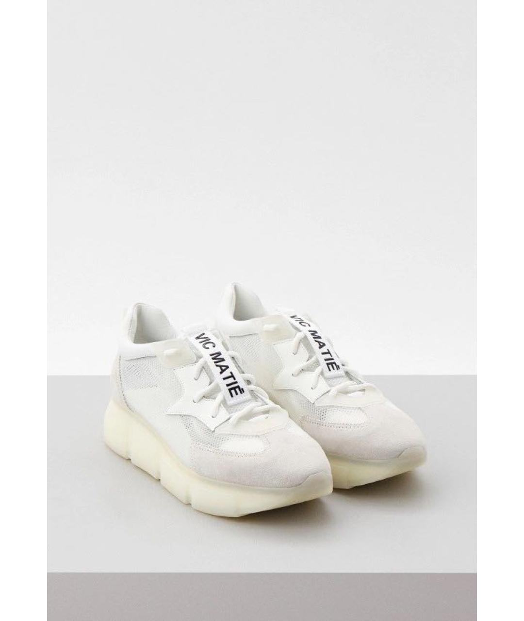 VIC MATIE Белые кожаные кроссовки, фото 5