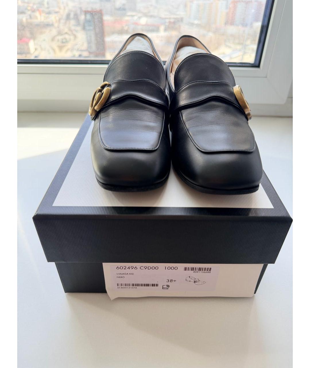 GUCCI Черные кожаные лоферы, фото 7