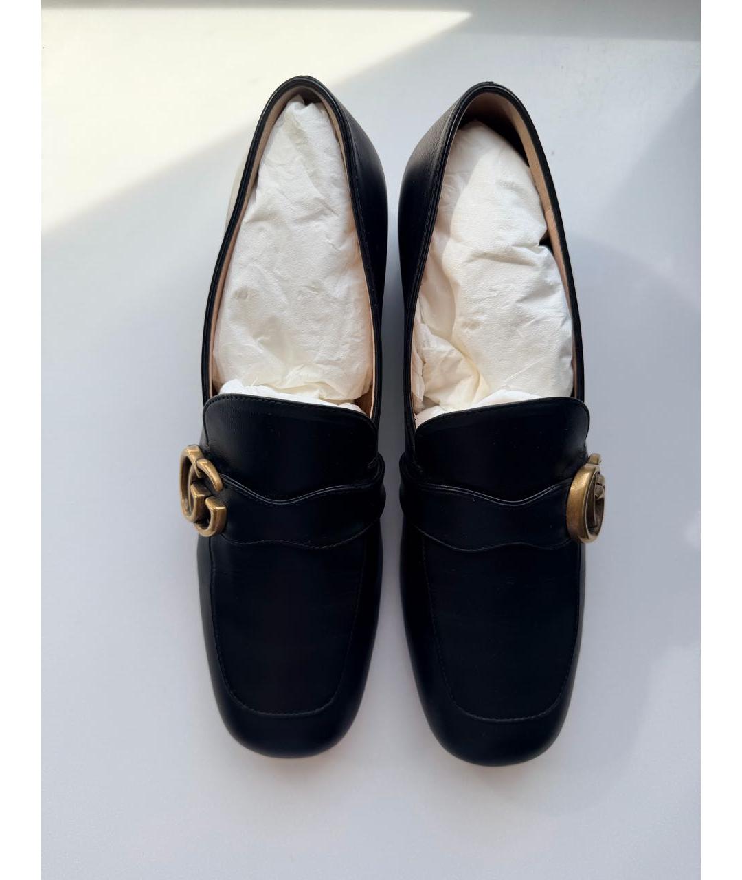 GUCCI Черные кожаные лоферы, фото 3