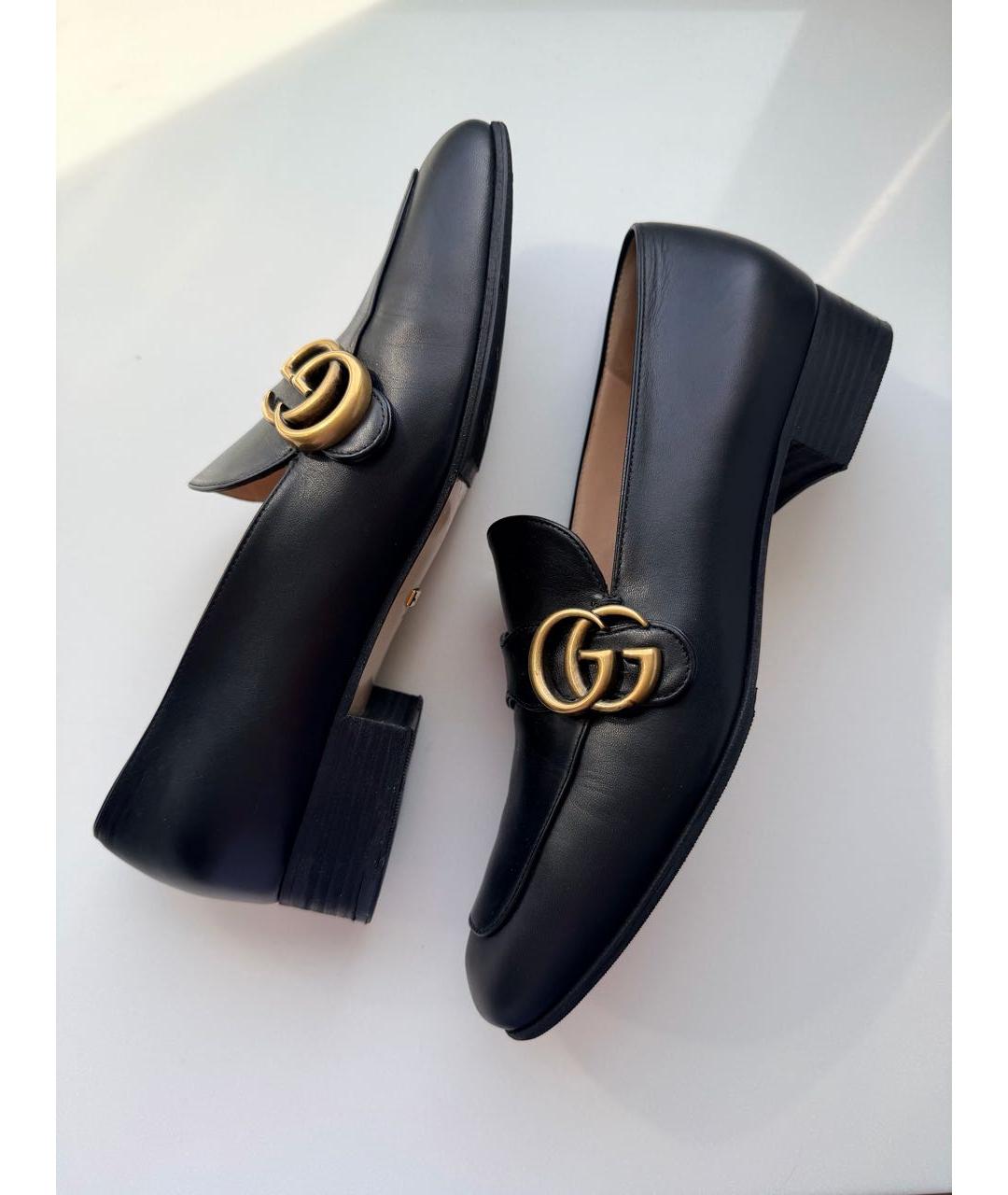 GUCCI Черные кожаные лоферы, фото 8