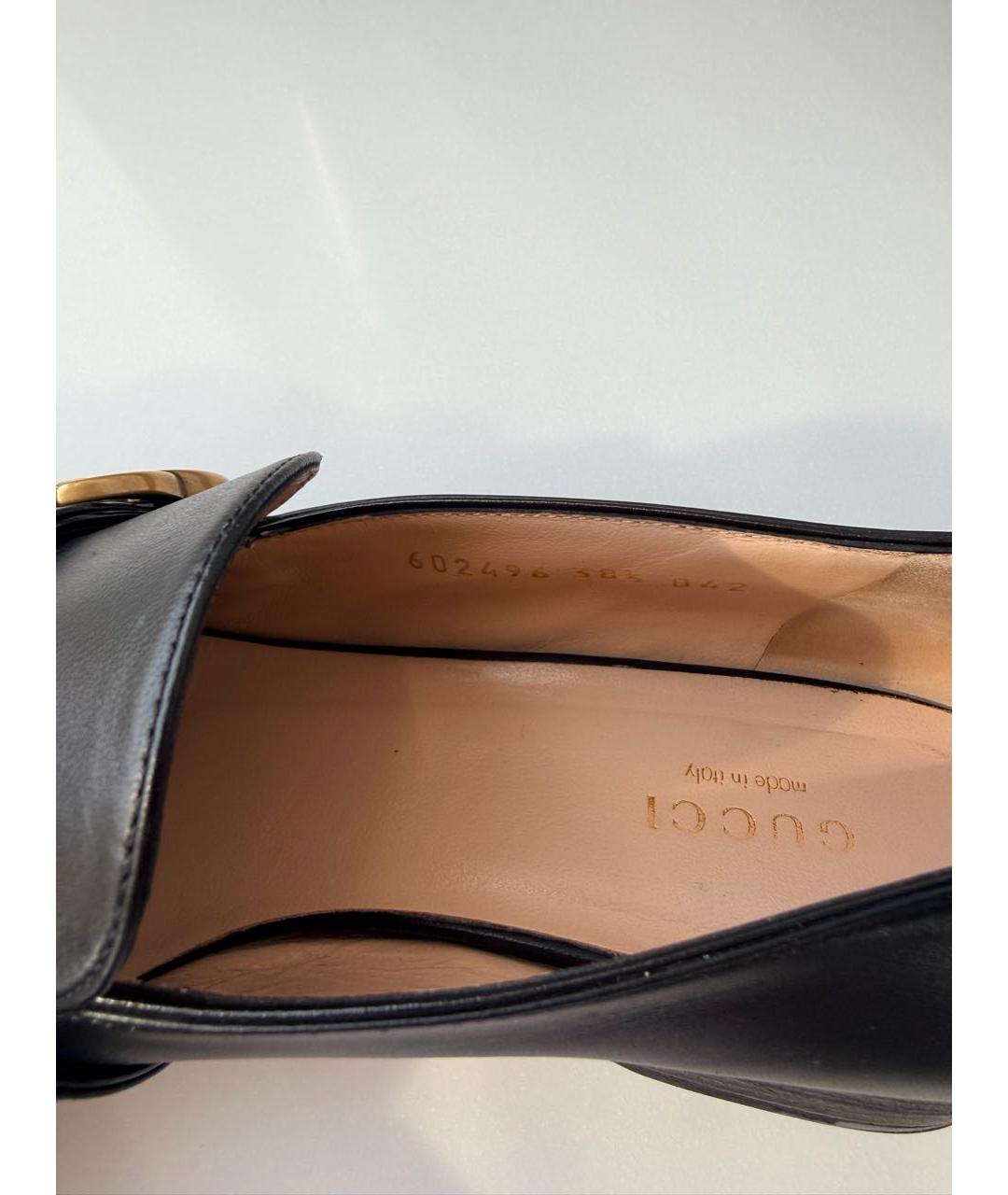 GUCCI Черные кожаные лоферы, фото 5