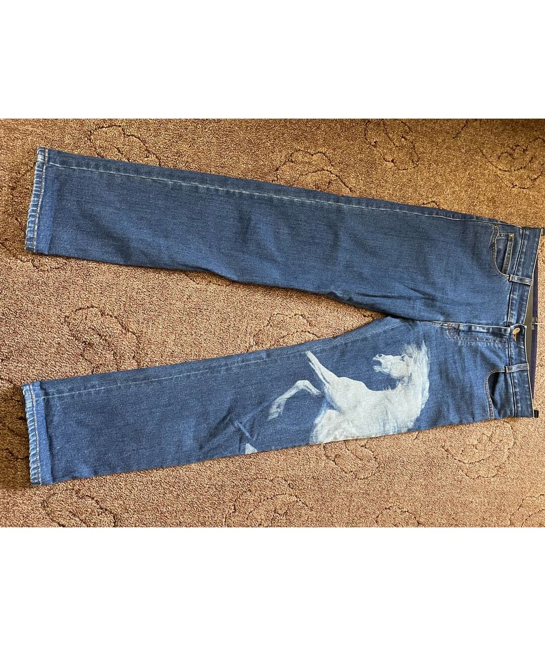 STELLA MCCARTNEY Синие хлопко-эластановые джинсы слим, фото 3
