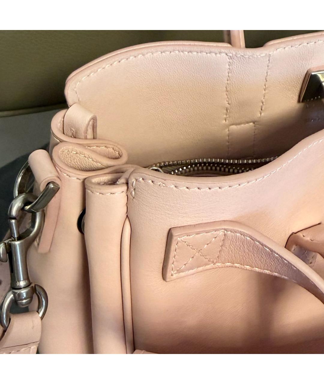 BALENCIAGA Розовая кожаная сумка с короткими ручками, фото 6