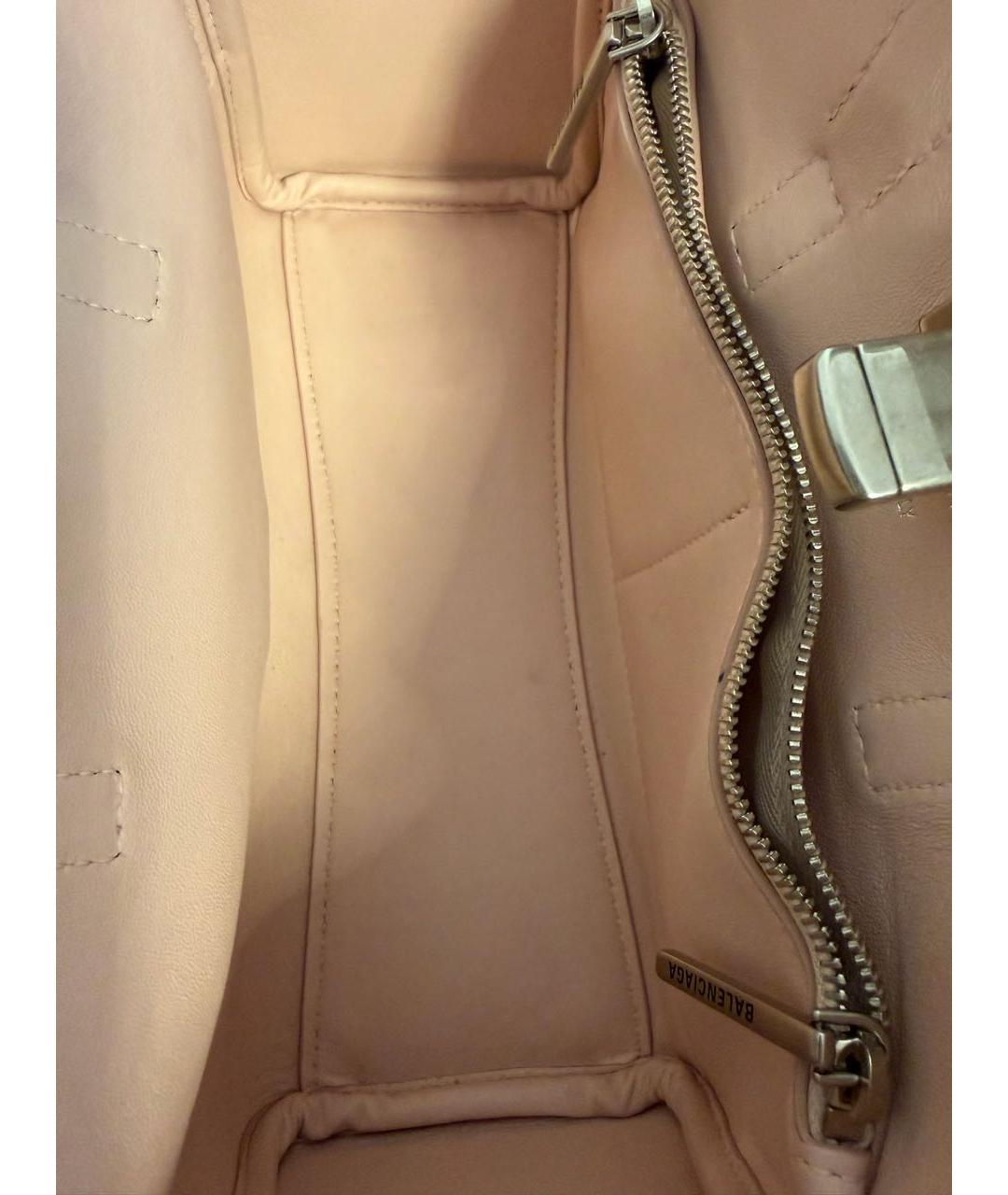 BALENCIAGA Розовая кожаная сумка с короткими ручками, фото 8
