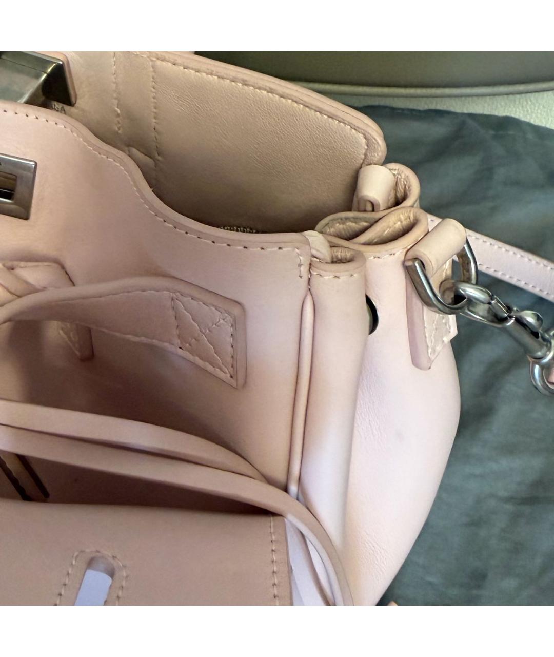 BALENCIAGA Розовая кожаная сумка с короткими ручками, фото 7
