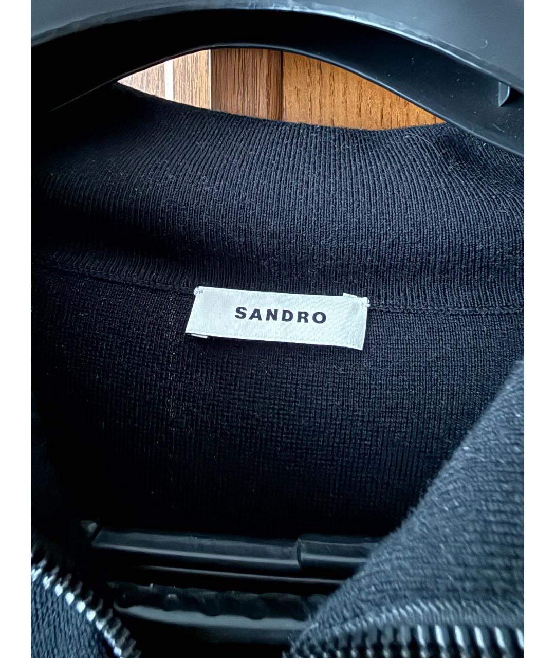 SANDRO Черный шерстяной кардиган, фото 3