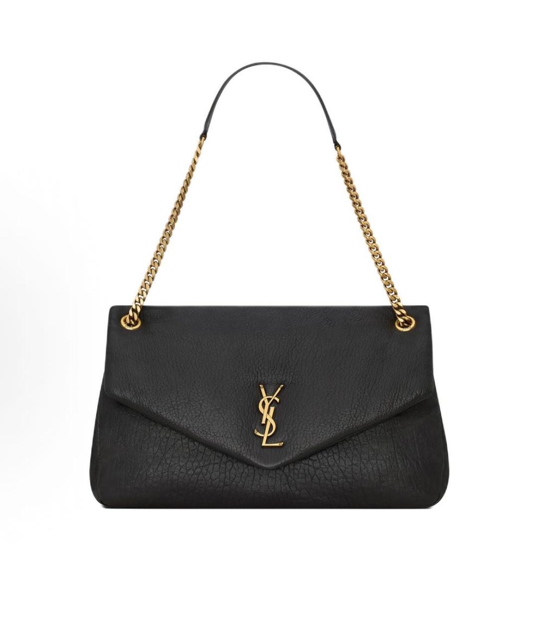 SAINT LAURENT Черная кожаная сумка через плечо, фото 9
