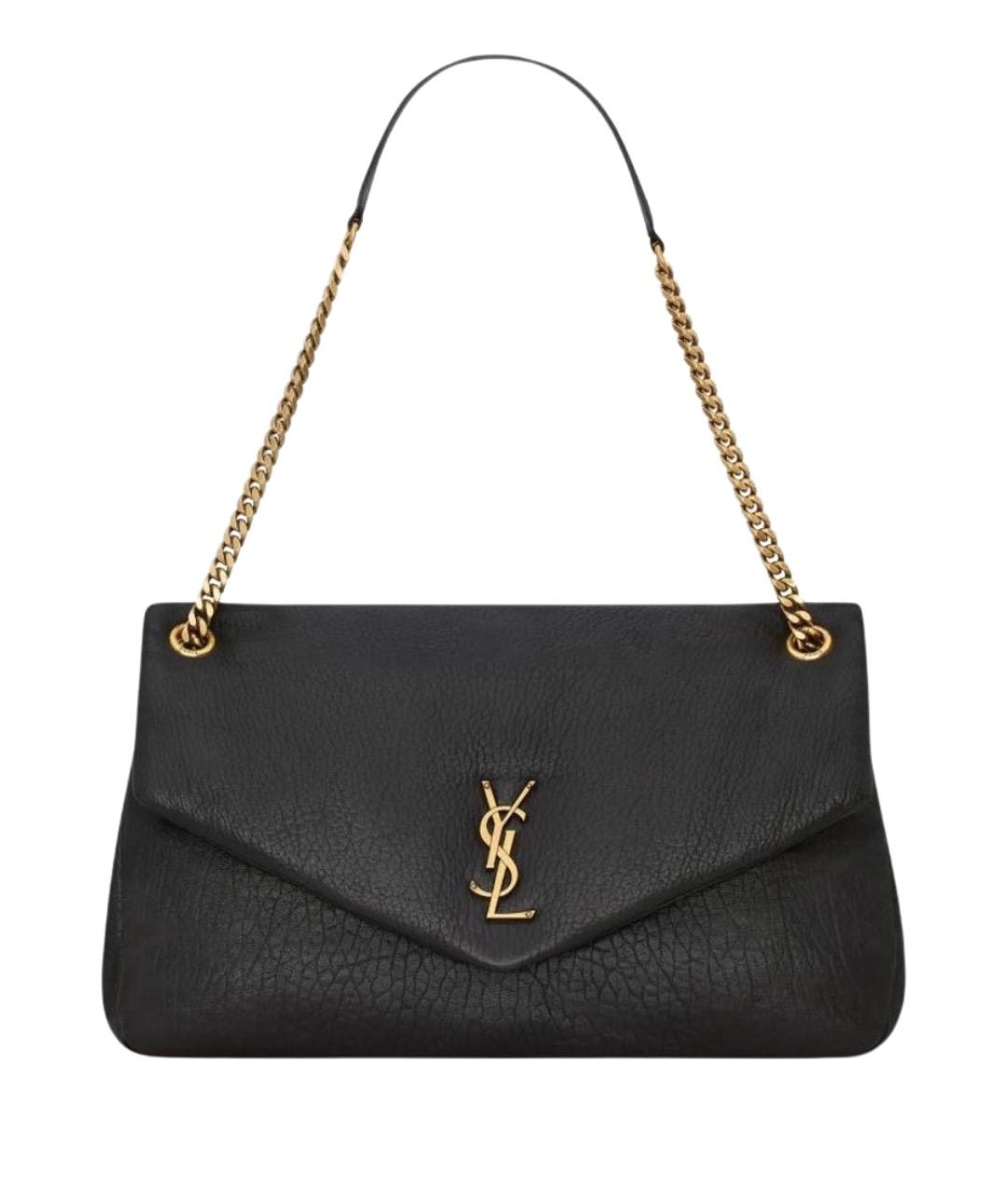 SAINT LAURENT Черная кожаная сумка через плечо, фото 1