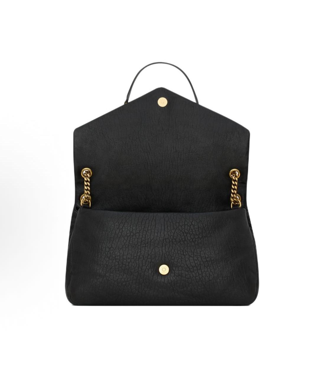 SAINT LAURENT Черная кожаная сумка через плечо, фото 4