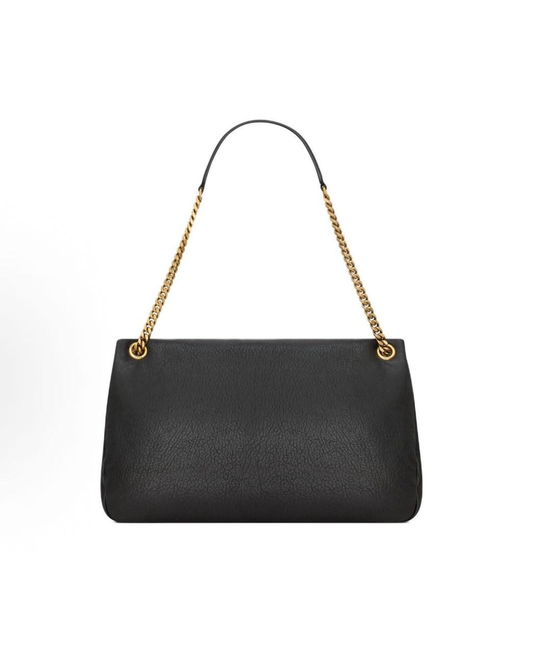 SAINT LAURENT Черная кожаная сумка через плечо, фото 3