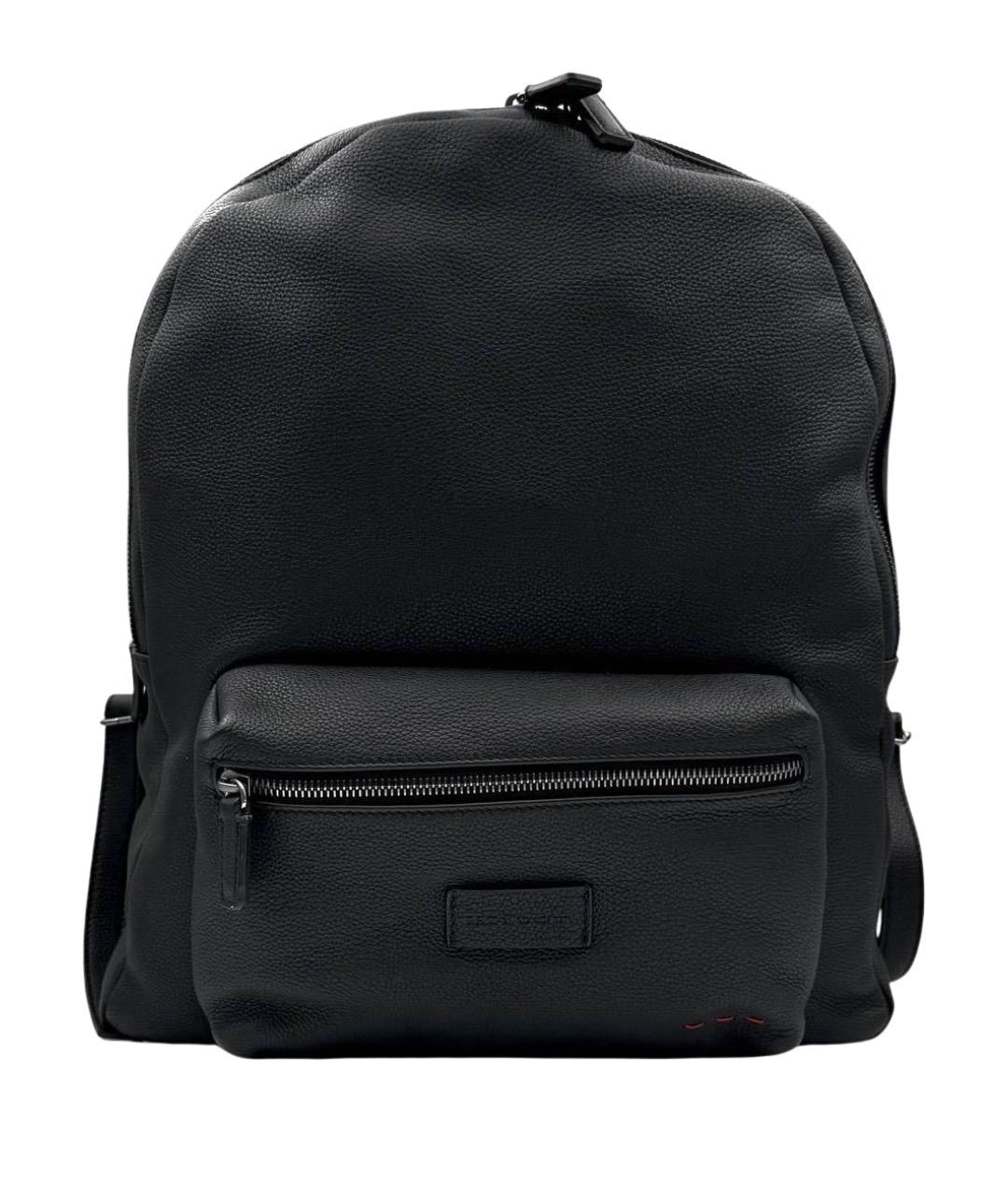 KITON Черный кожаный рюкзак, фото 1