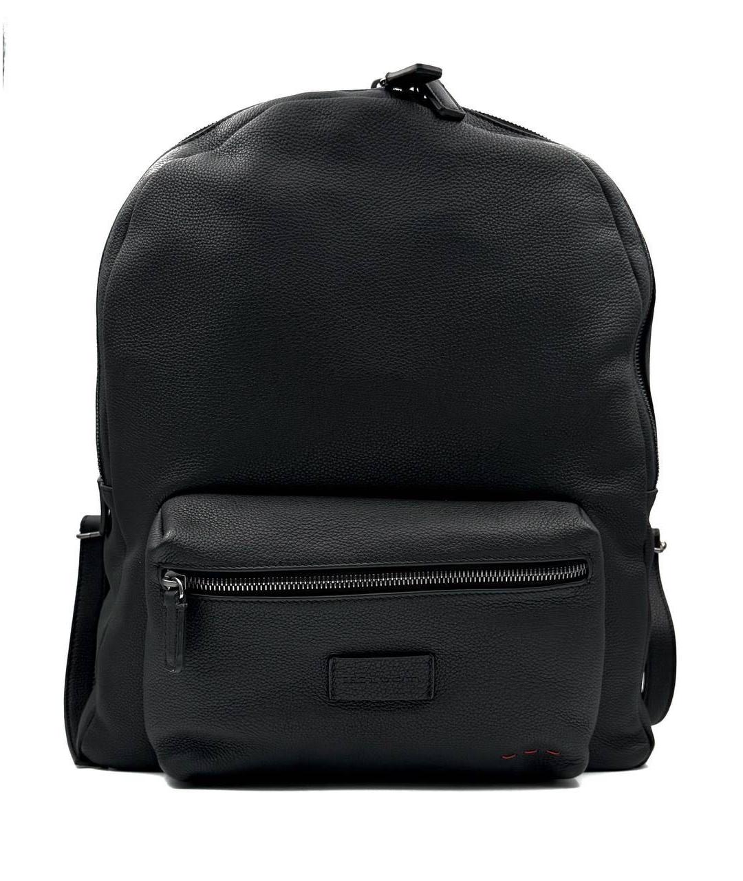 KITON Черный кожаный рюкзак, фото 6