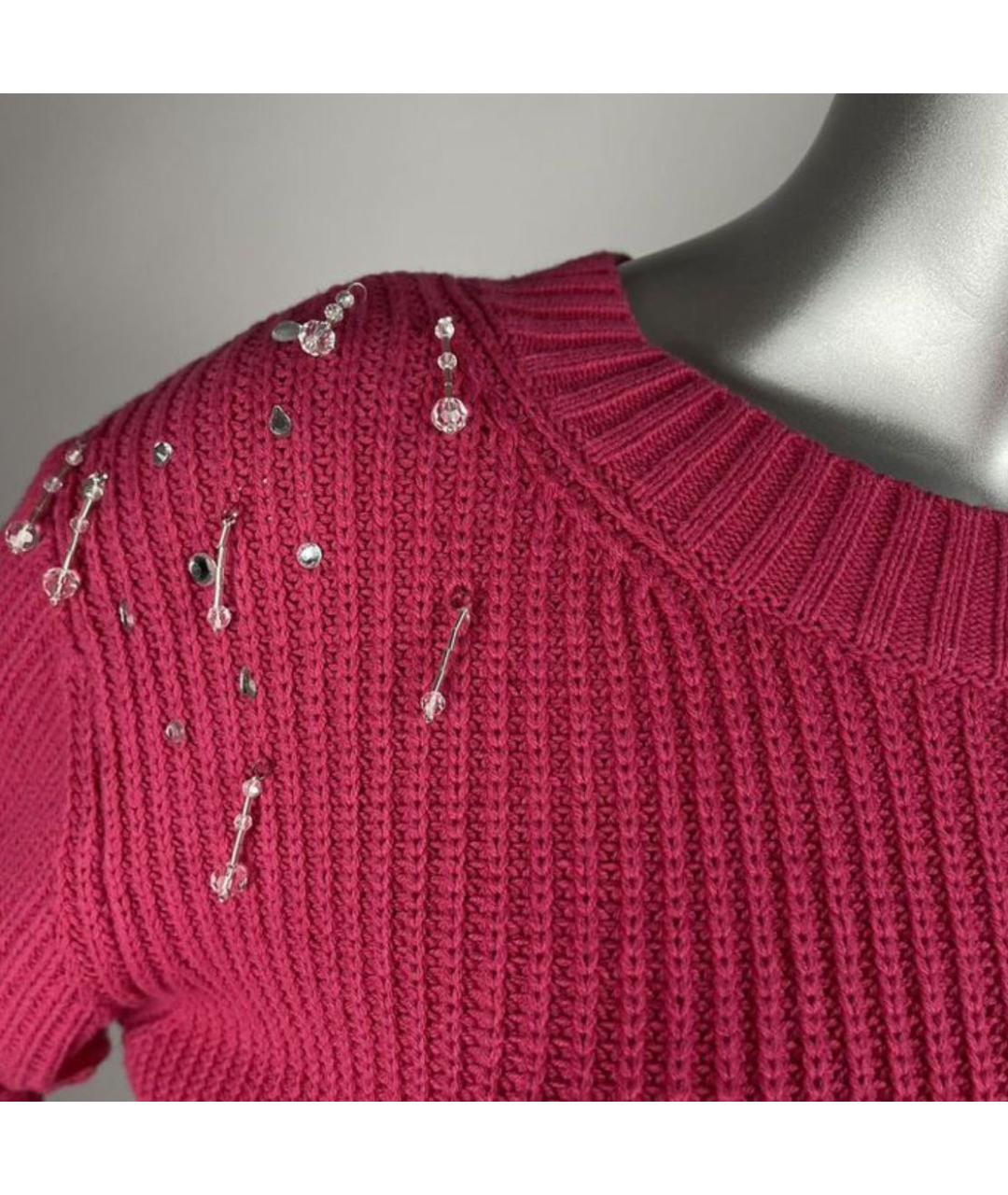 PINKO Фуксия хлопковый джемпер / свитер, фото 7