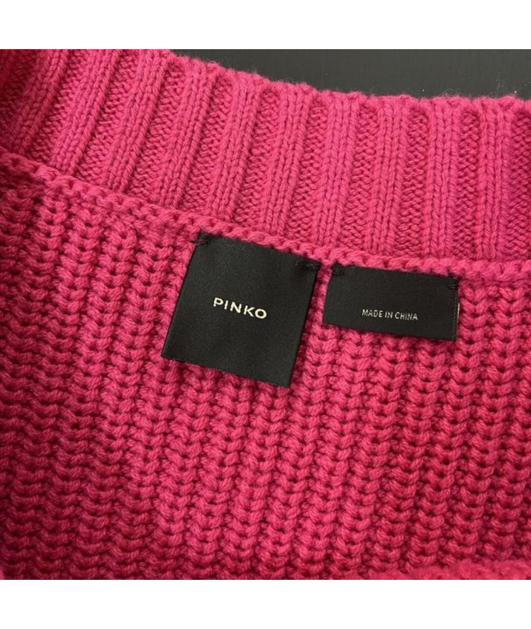 PINKO Фуксия хлопковый джемпер / свитер, фото 5
