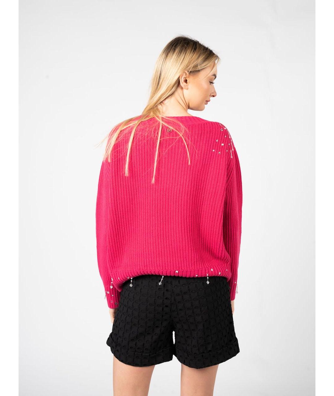 PINKO Фуксия хлопковый джемпер / свитер, фото 2