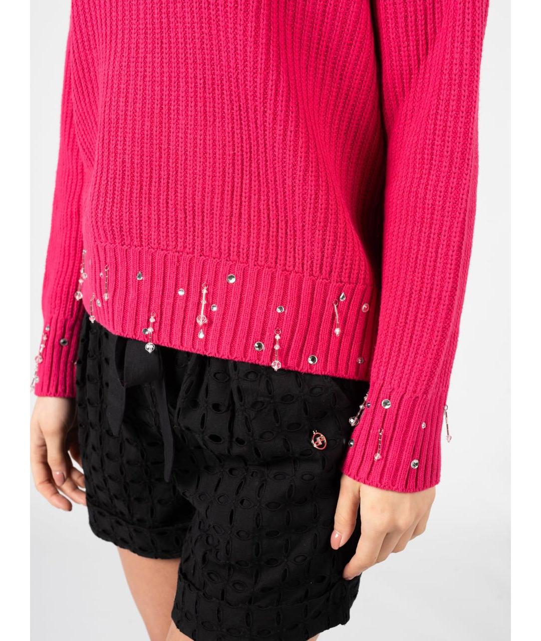 PINKO Фуксия хлопковый джемпер / свитер, фото 4
