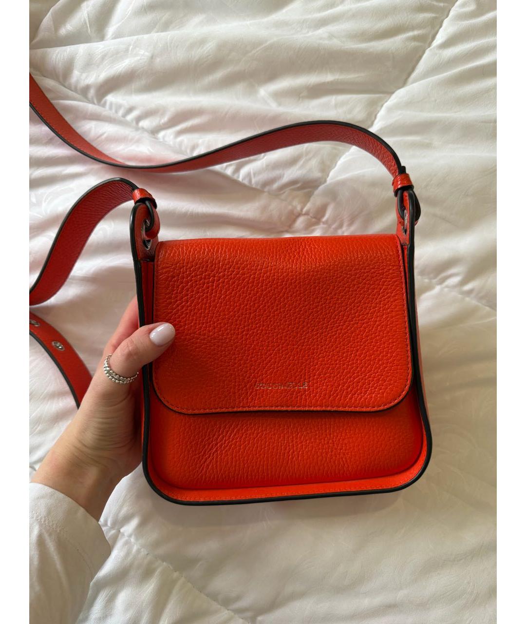 COCCINELLE Красная кожаная сумка через плечо, фото 5