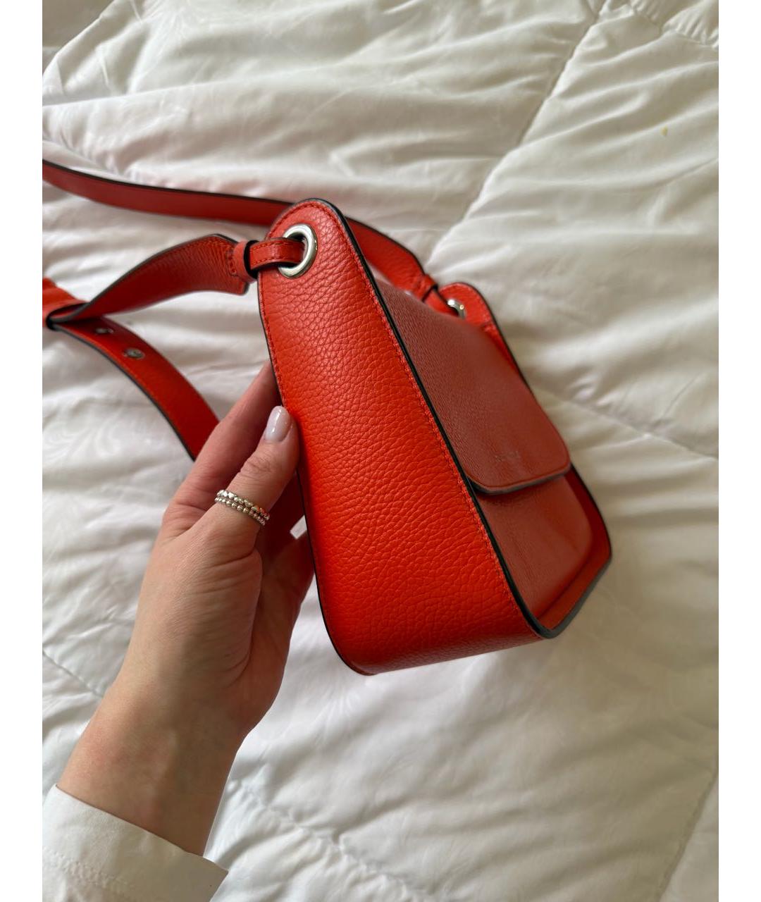 COCCINELLE Красная кожаная сумка через плечо, фото 2